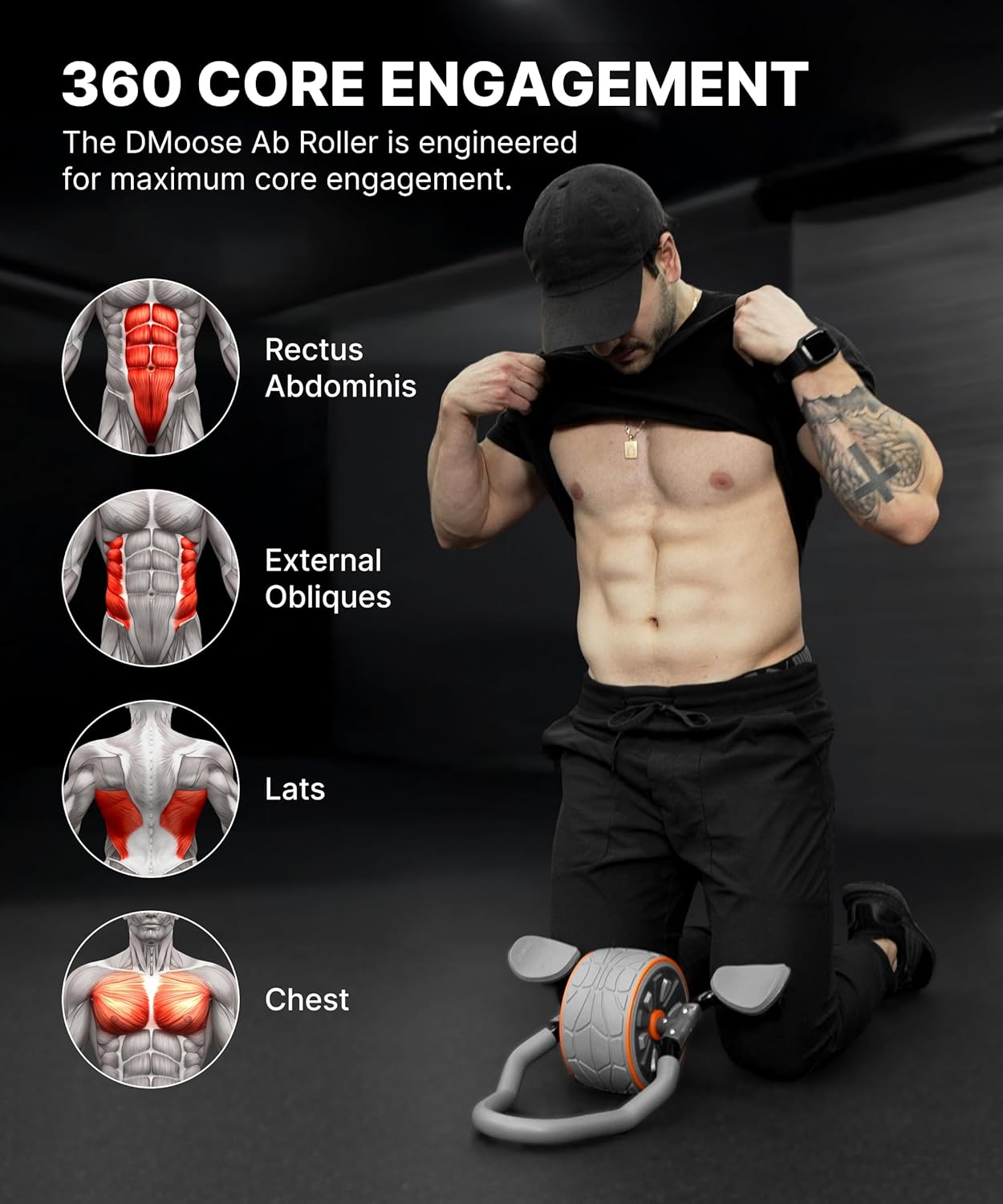 Kółko do ćwiczeń mięśni brzuch – Ab Roller Wheel With Elbow Support recenzja i cena