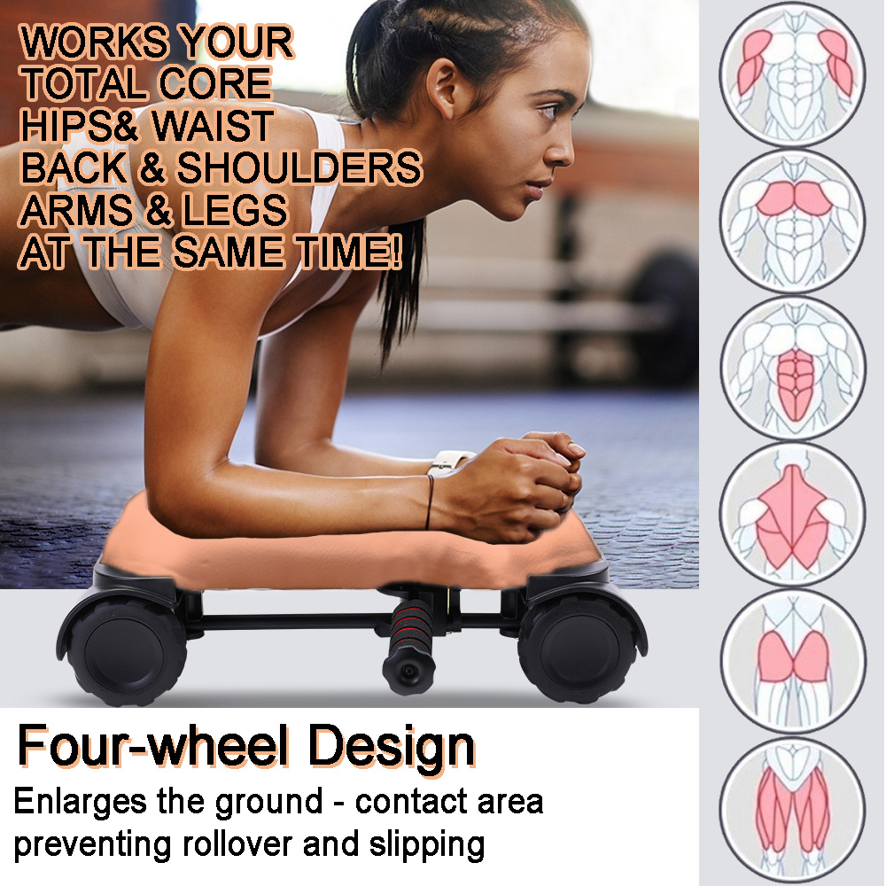 Wałek do ćwiczeń mięśni brzuch – Ab Roller Wheel With Elbow Support recenzja i cena