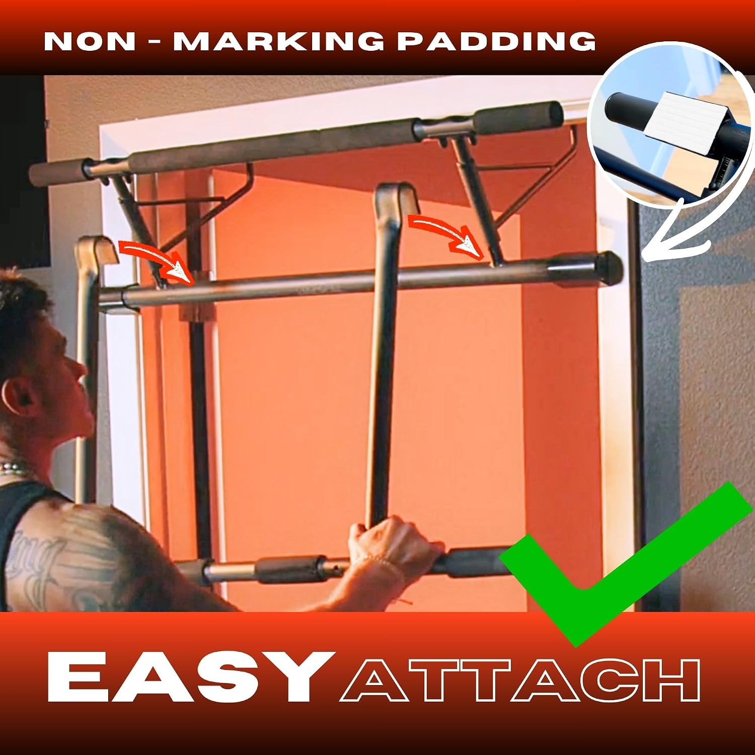 Wielofunkcyjna stacja do ćwicz – Door Pull Up Bar No Screw recenzja i cena